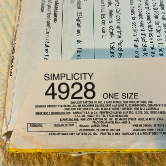 Simplicity 4928 Pattern Alphabet Pillows Sewing Patterns for Dummies Uncut 2003 - Picture 9 of 9